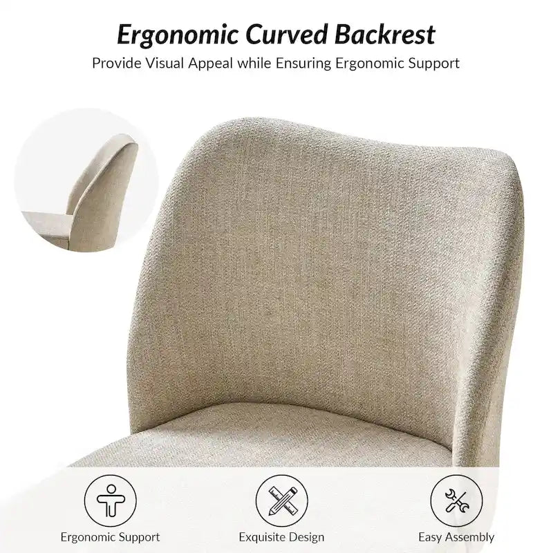 Dining Chairs Set of 4 Walnut Curved Back with Arms