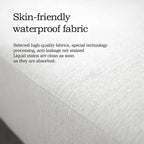 Beige Tufted Fabric Sofa - Square Arm - 4-Seater