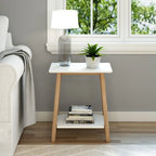 Mid-Century Modern Side Table - Wood - Angled Legs