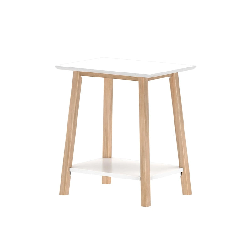 Mid-Century Modern Side Table - Wood - Angled Legs