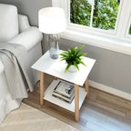 Mid-Century Modern Side Table - Wood - Angled Legs