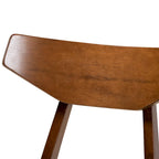 Walnut Brown Round Dining Table Set for 4