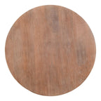 Round Drum Coffee Table, Distressed Brown, Mango Wood