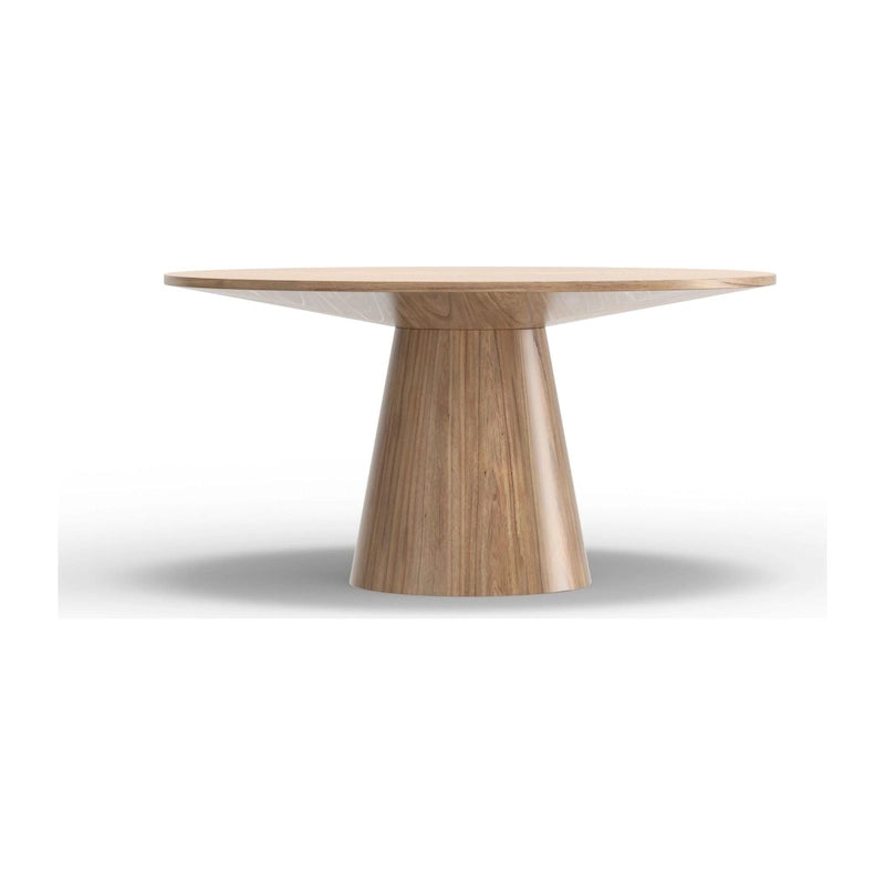 Natural Wood Round Dining Table - 59" - Seats 4-6