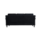 Button Tufted Microfiber Sofa - Compact - 2-3 Seat