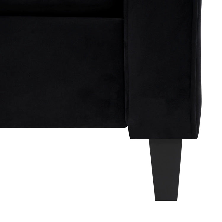 Button Tufted Microfiber Sofa - Compact - 2-3 Seat