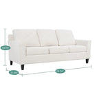 Button Tufted Microfiber Sofa - Compact - 2-3 Seat