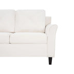 Button Tufted Microfiber Sofa - Compact - 2-3 Seat