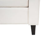 Button Tufted Microfiber Sofa - Compact - 2-3 Seat