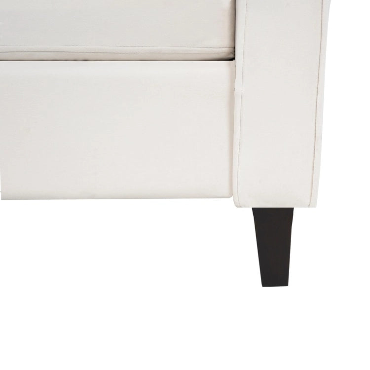 Button Tufted Microfiber Sofa - Compact - 2-3 Seat