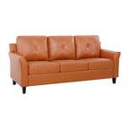 Button Tufted Microfiber Sofa - Compact - 2-3 Seat