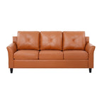 Button Tufted Microfiber Sofa - Compact - 2-3 Seat