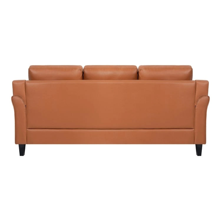 Button Tufted Microfiber Sofa - Compact - 2-3 Seat