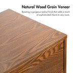 Midcentury Walnut 2-Drawer Nightstand - Wood Bedside Table