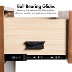 Midcentury Walnut 2-Drawer Nightstand - Wood Bedside Table