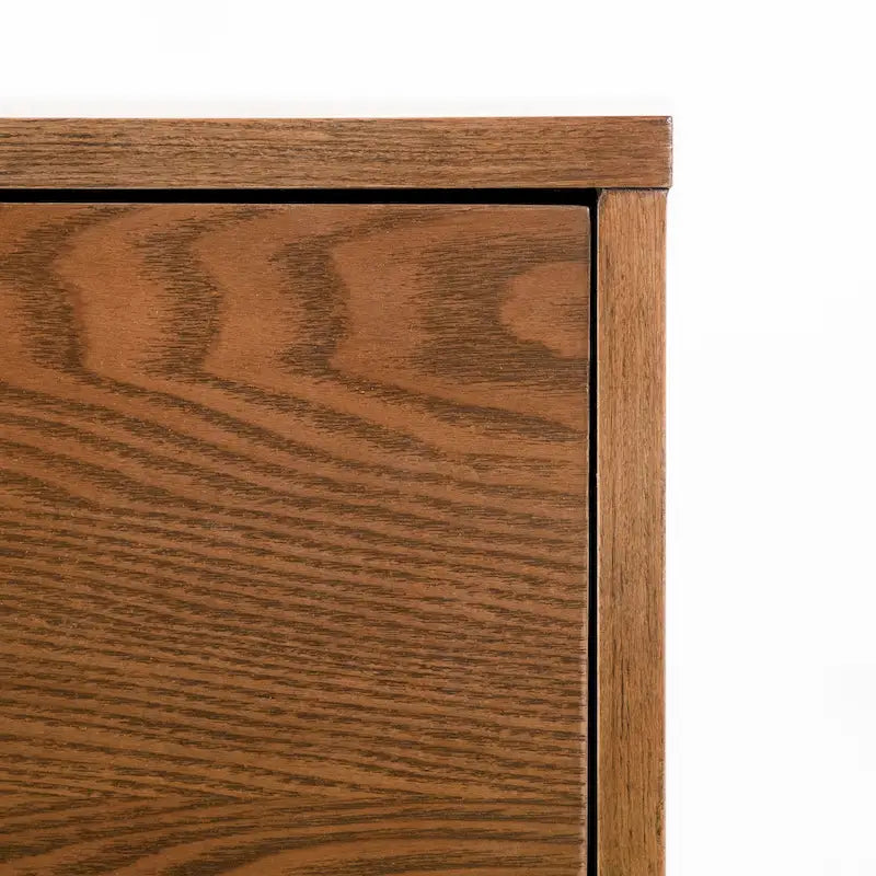 Midcentury Walnut 2-Drawer Nightstand - Wood Bedside Table