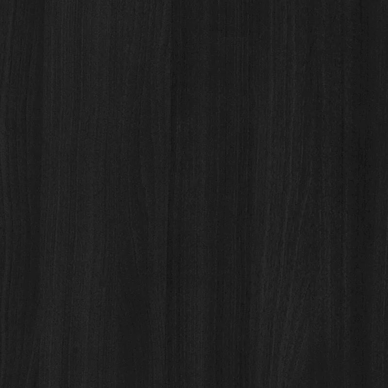 Black 6-Drawer Dresser - Cane Panel - Mid-Century Modern