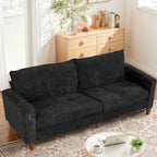 Light Gray Chenille Loveseat for 2-3 People, 82.68W x 31.5D x 33H Inches, 88 lbs