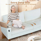 Light Gray Chenille Loveseat for 2-3 People, 82.68W x 31.5D x 33H Inches, 88 lbs