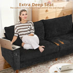 Light Gray Chenille Loveseat for 2-3 People, 82.68W x 31.5D x 33H Inches, 88 lbs