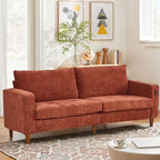 Light Gray Chenille Loveseat for 2-3 People, 82.68W x 31.5D x 33H Inches, 88 lbs