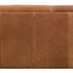 89" Tufted Sofa, Italian Leather with Feather Down Cushions