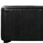 89" Tufted Sofa, Italian Leather with Feather Down Cushions