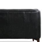 89" Tufted Sofa, Italian Leather with Feather Down Cushions
