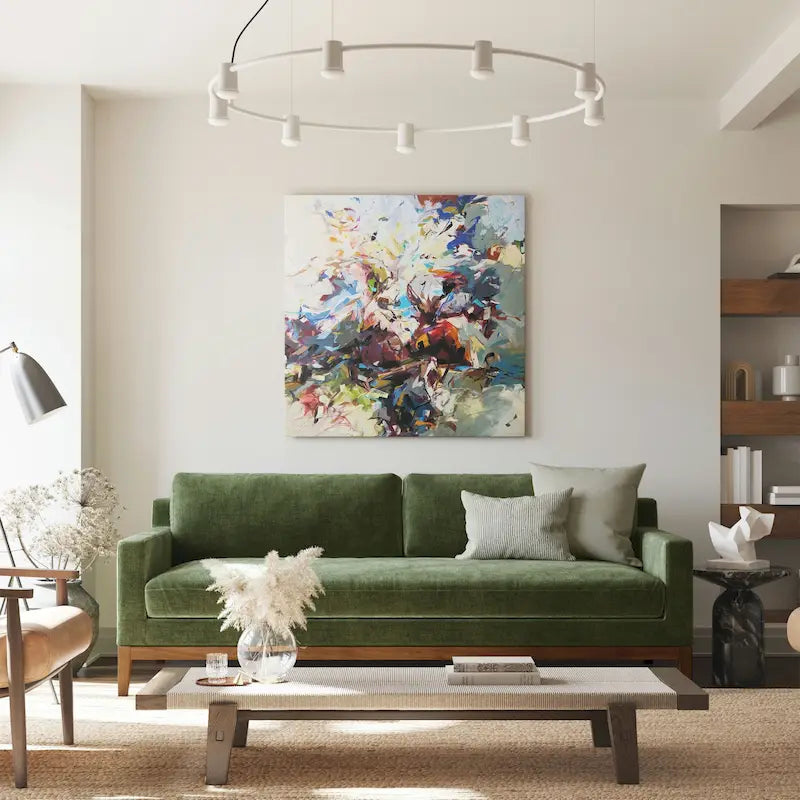 Velvet Sofa 90-inch Distressed Green 3-Seater Vintage Style