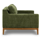 Velvet Sofa 90-inch Distressed Green 3-Seater Vintage Style