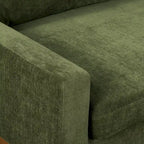 Velvet Sofa 90-inch Distressed Green 3-Seater Vintage Style