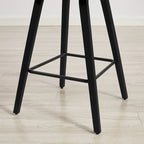 Counter Height Barstools Set of 4, Faux Leather with Bentwood Frame