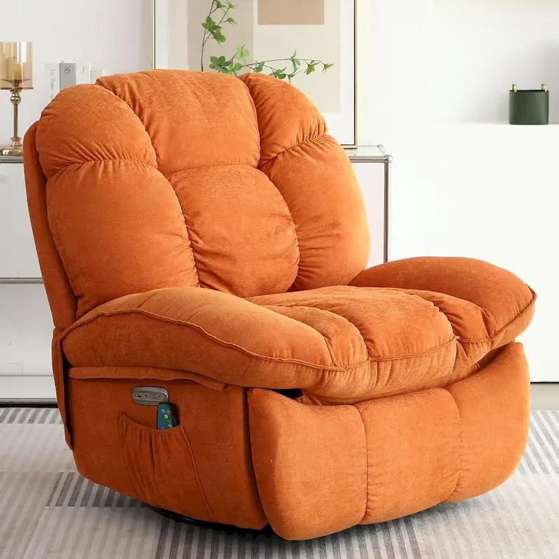Power Recliner Chair - Massage & Heat - Swivel - Single Seat
