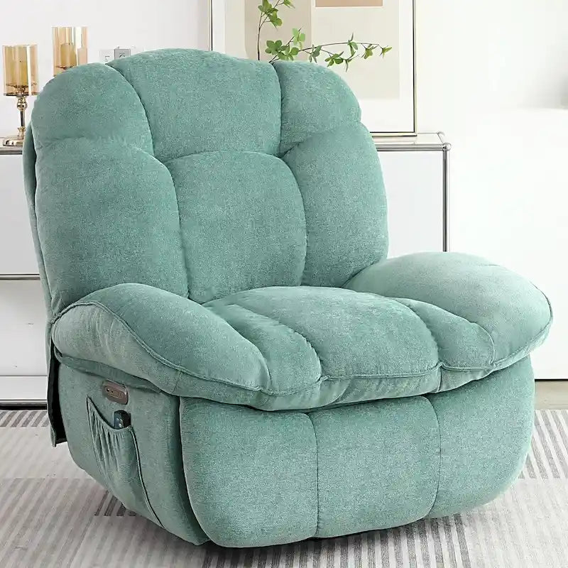 Power Recliner Chair - Massage & Heat - Swivel - Single Seat