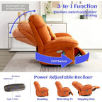 Power Recliner Chair - Massage & Heat - Swivel - Single Seat