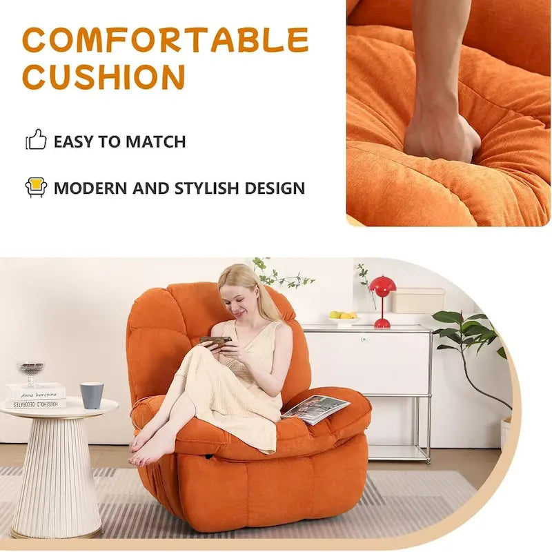 Power Recliner Chair - Massage & Heat - Swivel - Single Seat