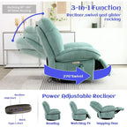 Power Recliner Chair - Massage & Heat - Swivel - Single Seat