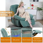 Power Recliner Chair - Massage & Heat - Swivel - Single Seat