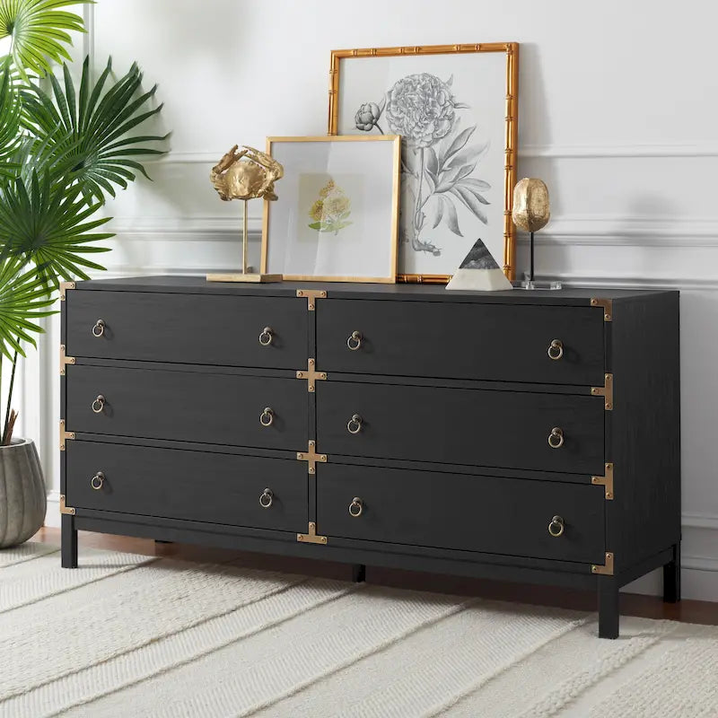 6-Drawer Chest - Veneer Finish - Storage Dresser