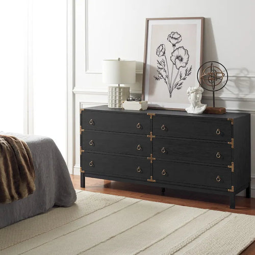 6-Drawer Chest - Veneer Finish - Storage Dresser