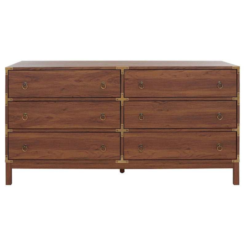 6-Drawer Chest - Veneer Finish - Storage Dresser