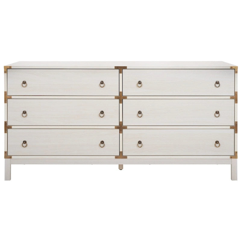 6-Drawer Chest - Veneer Finish - Storage Dresser